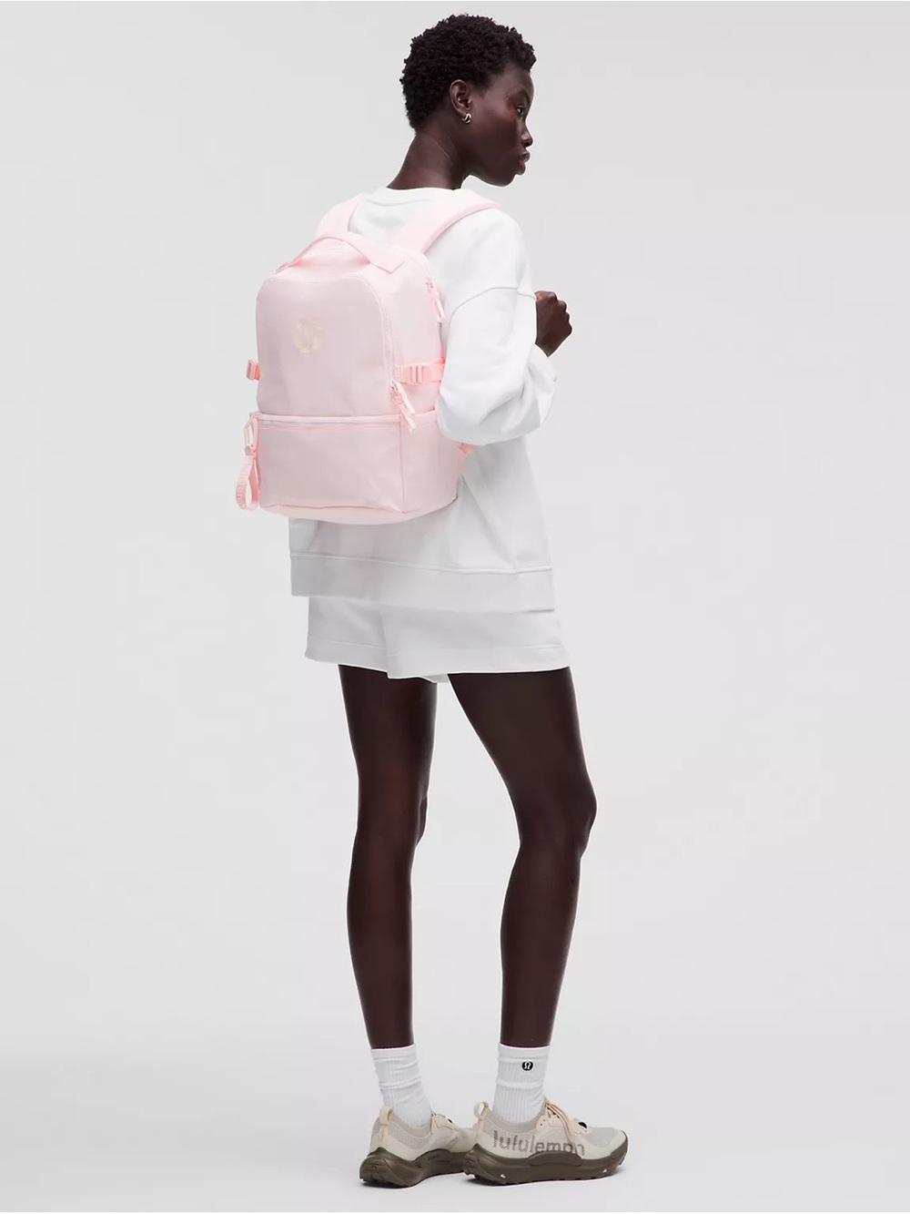 Lululemon New Crew Backpack 22L Updated- Pink Pearl/Wacky Khaki - Picture 13 of 13